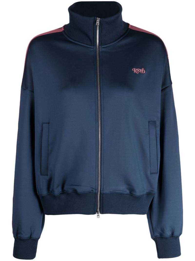 izzue logo-embroidered striped bomber jacket - Blue von izzue