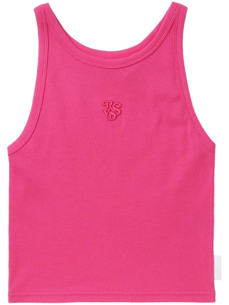 izzue logo-embroidered tank top - Pink von izzue