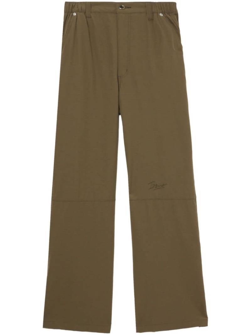 izzue logo-embroidered trousers - Green von izzue