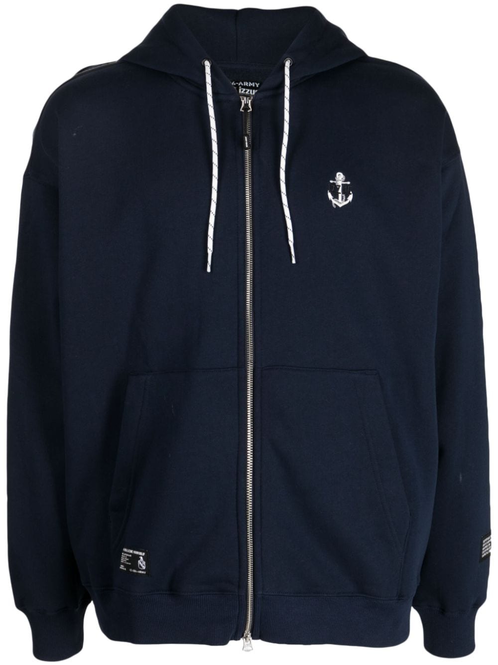 izzue logo-embroidered zipped hoodie - Blue von izzue