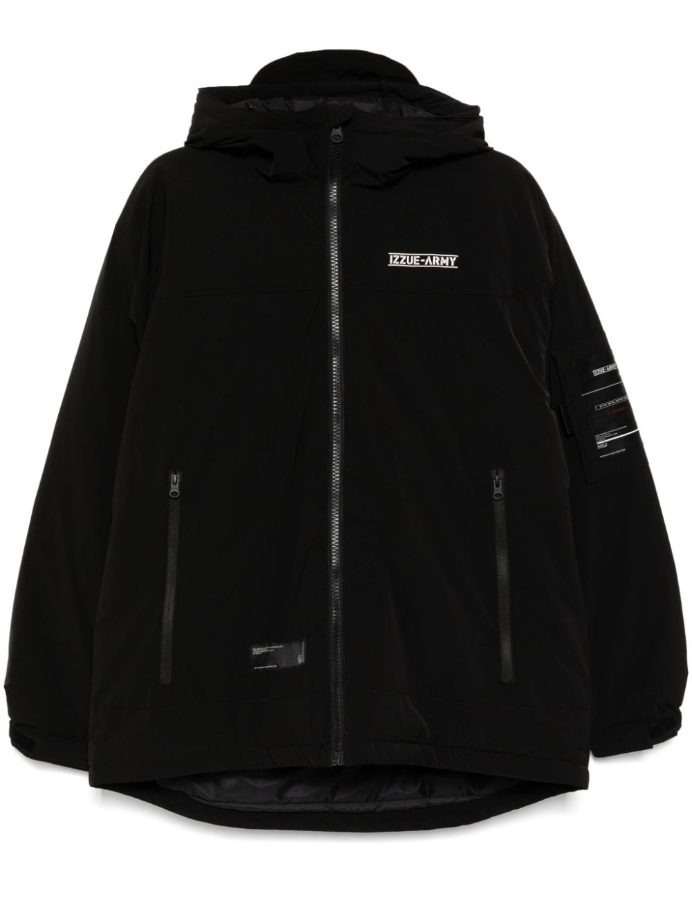 izzue logo padded jacket - Black von izzue