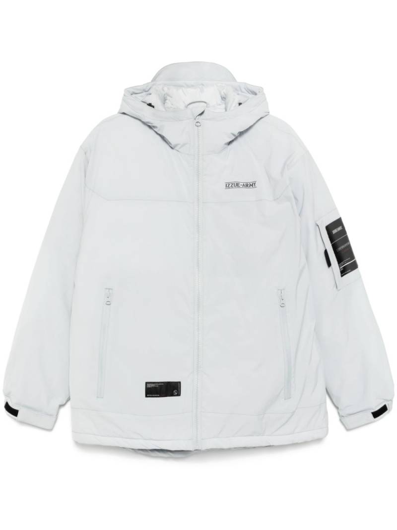 izzue logo padded jacket - White von izzue