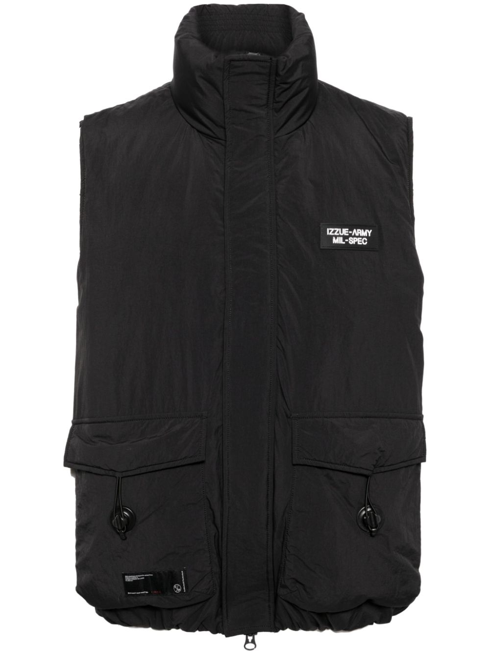 izzue logo-patch down jacket - Black von izzue