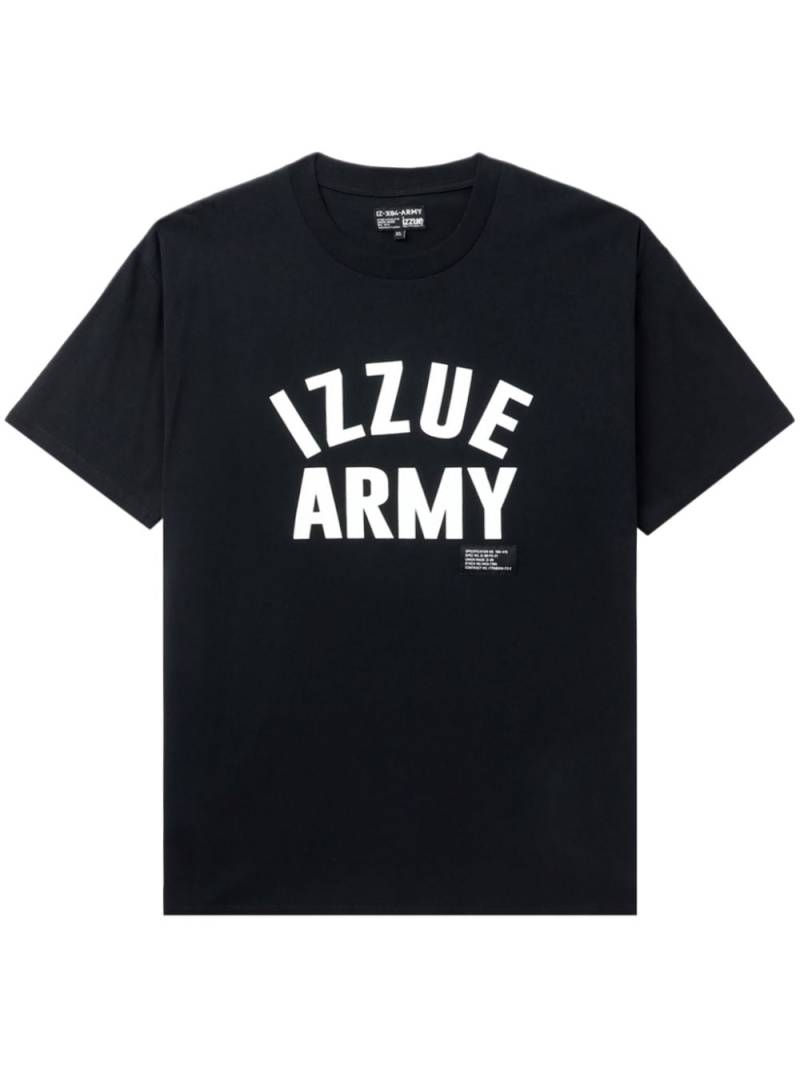 izzue logo-print cotton T-shirt - Black von izzue