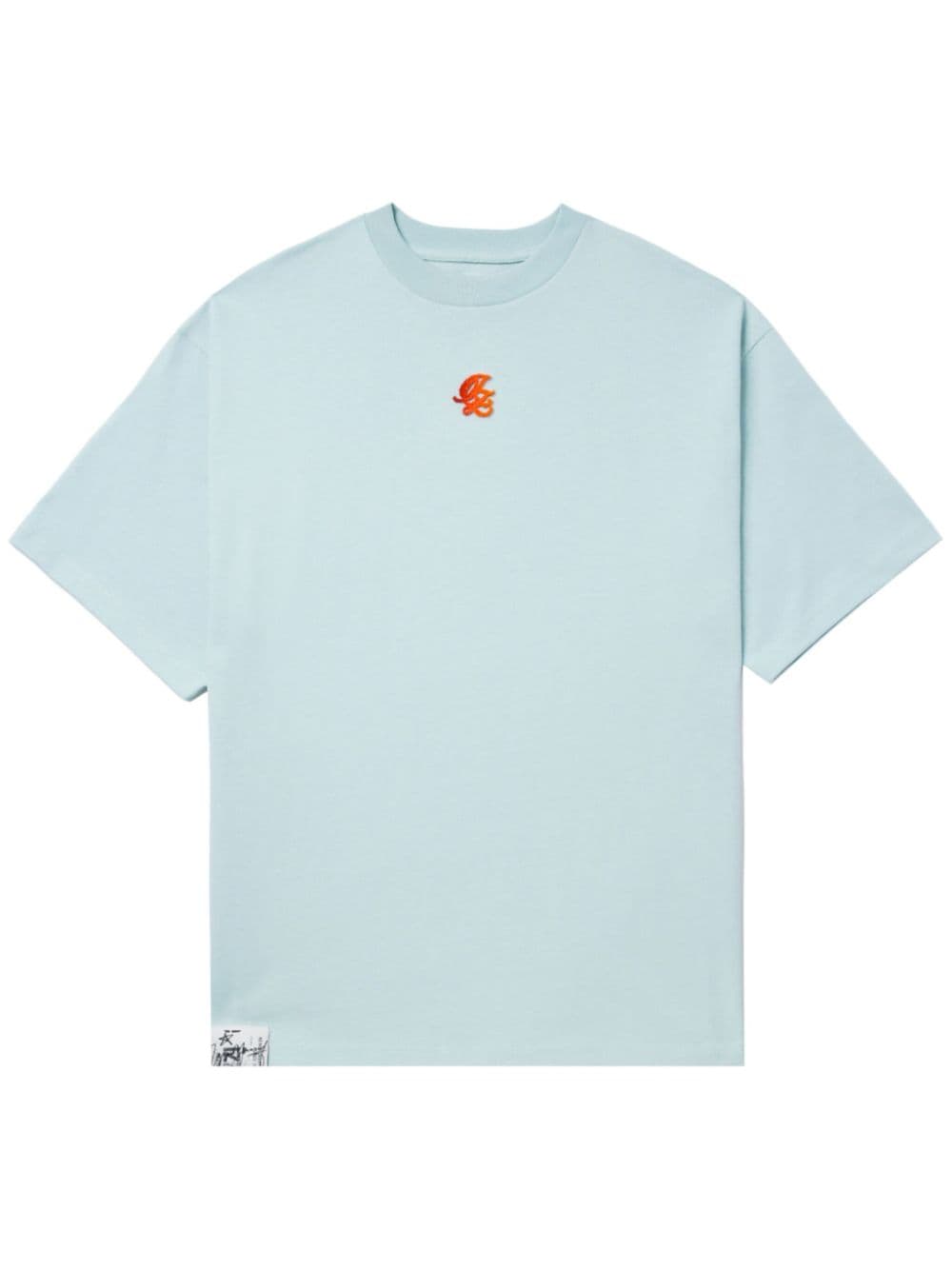 izzue logo-print cotton T-shirt - Blue von izzue