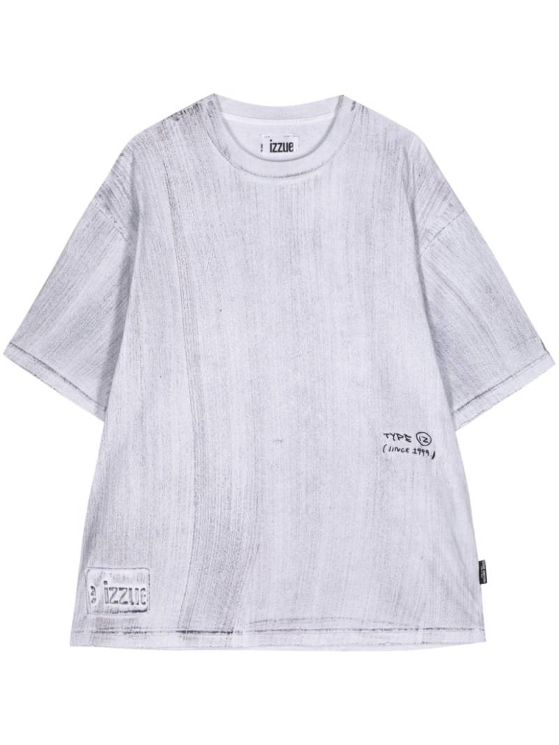 izzue logo-print cotton T-shirt - Grey von izzue