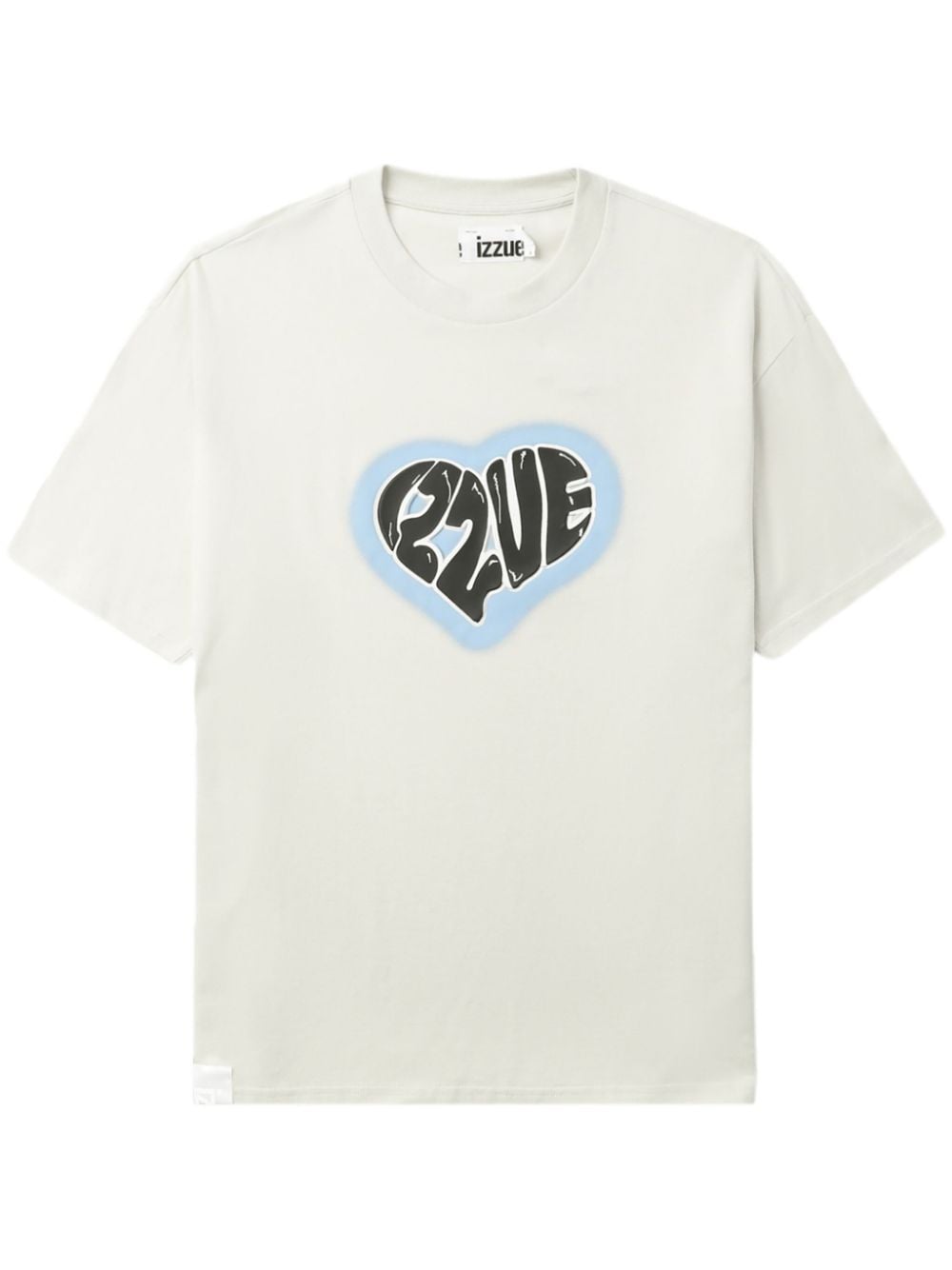 izzue logo-print cotton T-shirt - Neutrals von izzue