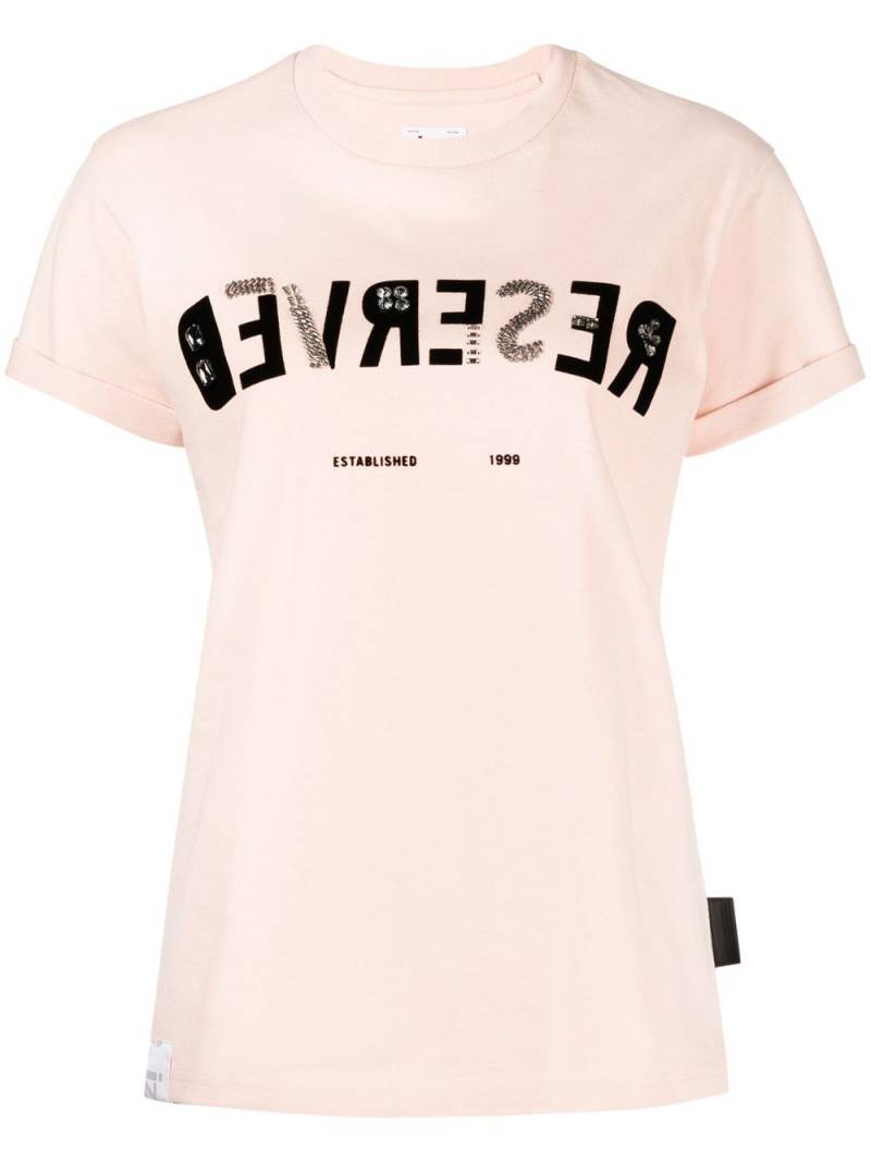 izzue logo-print cotton T-shirt - Pink von izzue