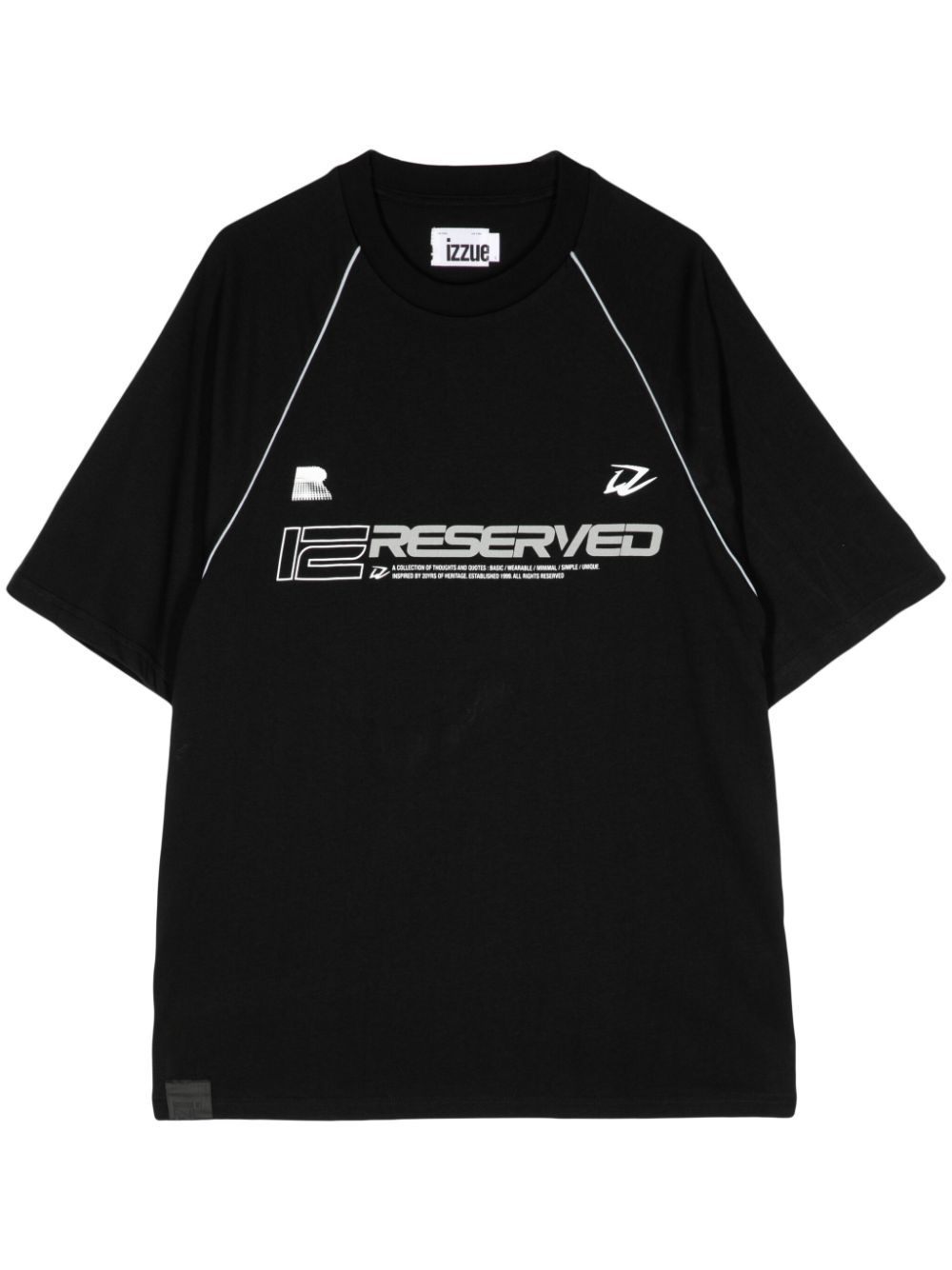 izzue logo print cotton t-shirt - Black von izzue