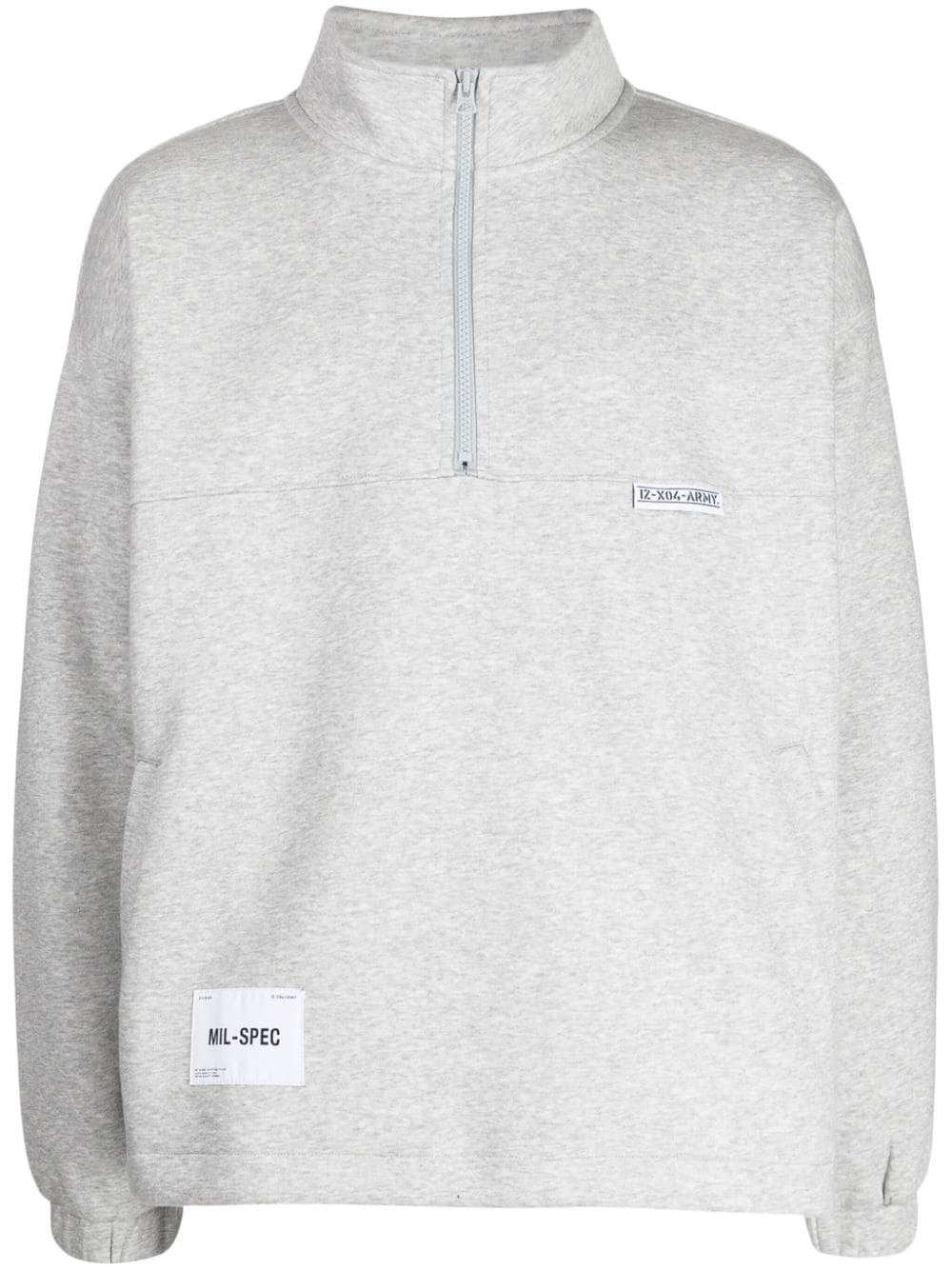 izzue logo-print half-zip sweatshirt - Grey von izzue