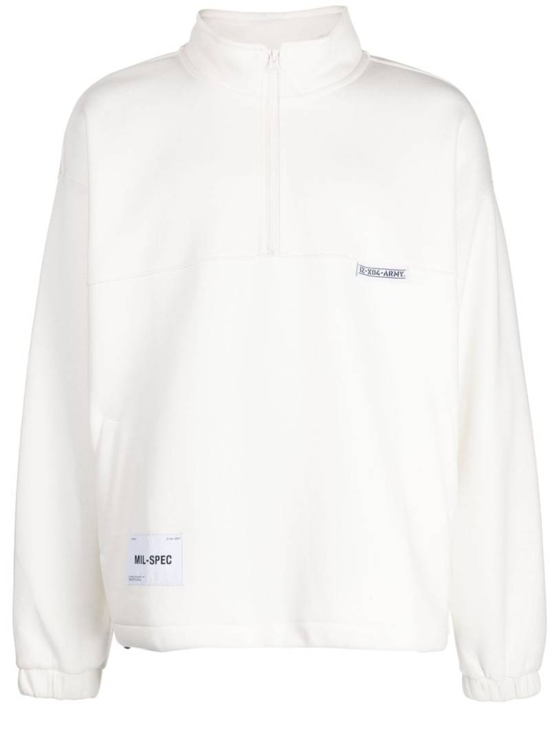 izzue logo-print half-zip sweatshirt - White von izzue