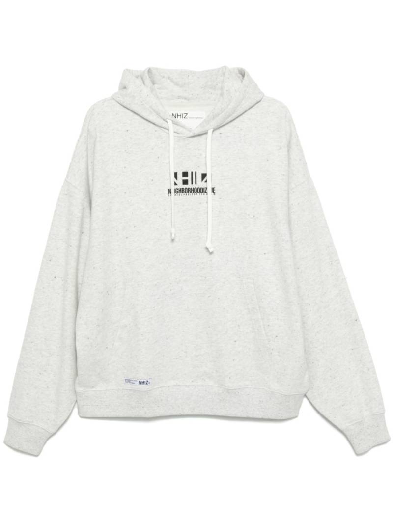 izzue logo print hoodie - Grey von izzue