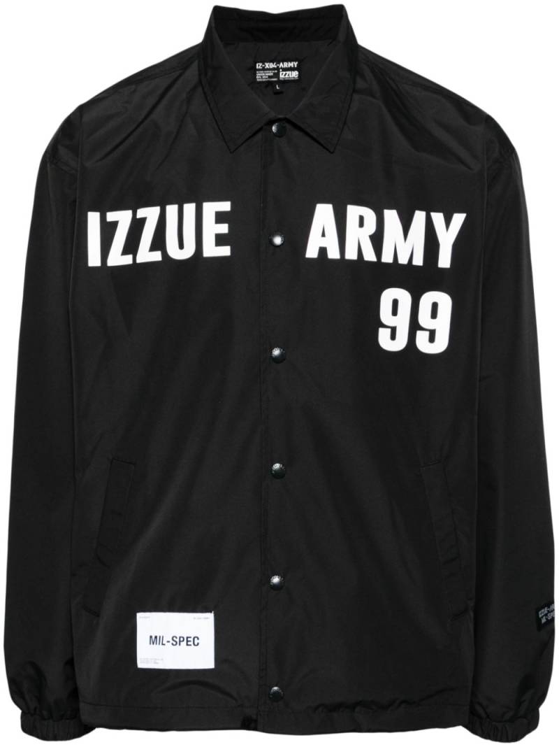 izzue logo-print jacket - Black von izzue