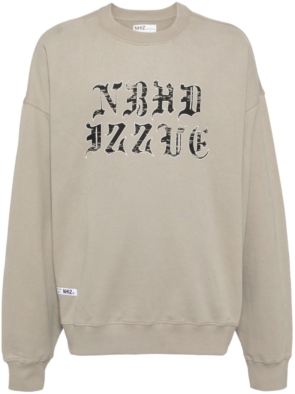 izzue logo print sweatshirt - Neutrals von izzue