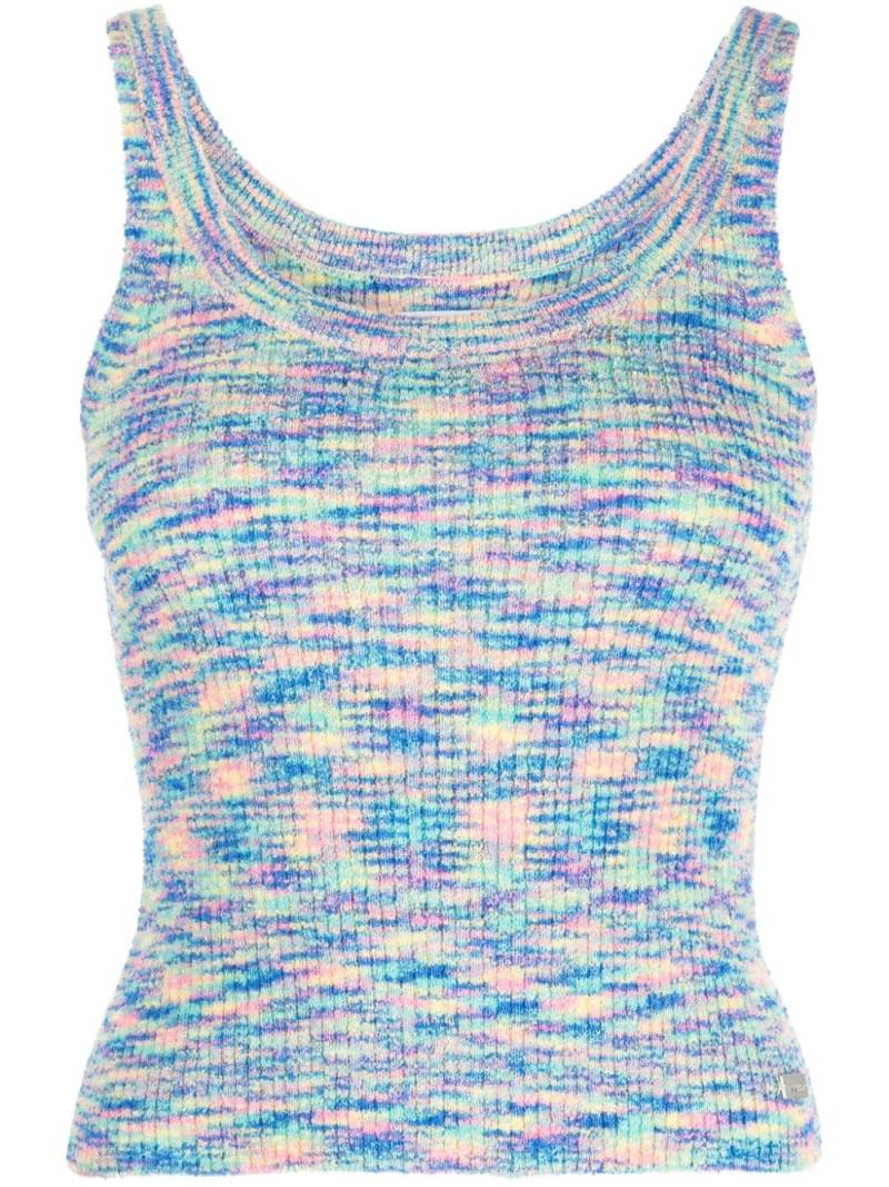 izzue mélange-effect ribbed tank top - Multicolour von izzue