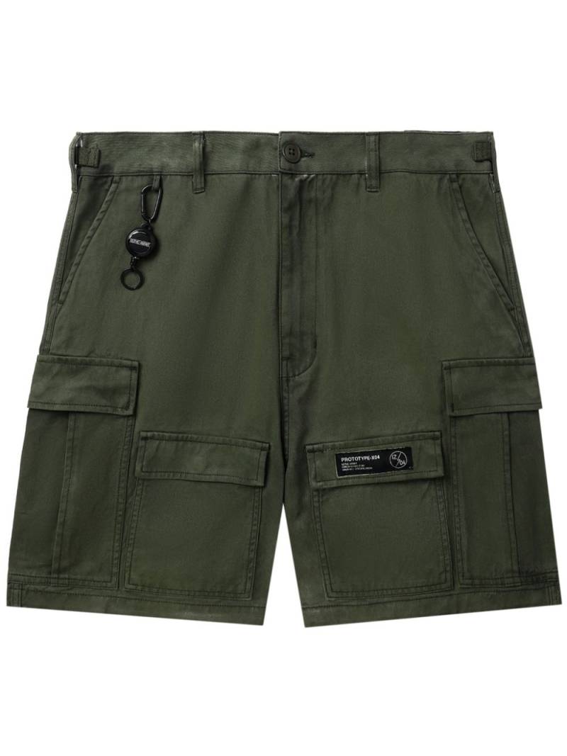 izzue mid-rise cotton cargo shorts - Green von izzue