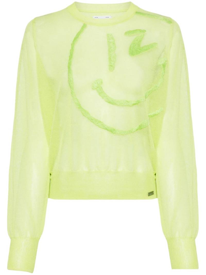 izzue motif-embroidered jumper - Green von izzue