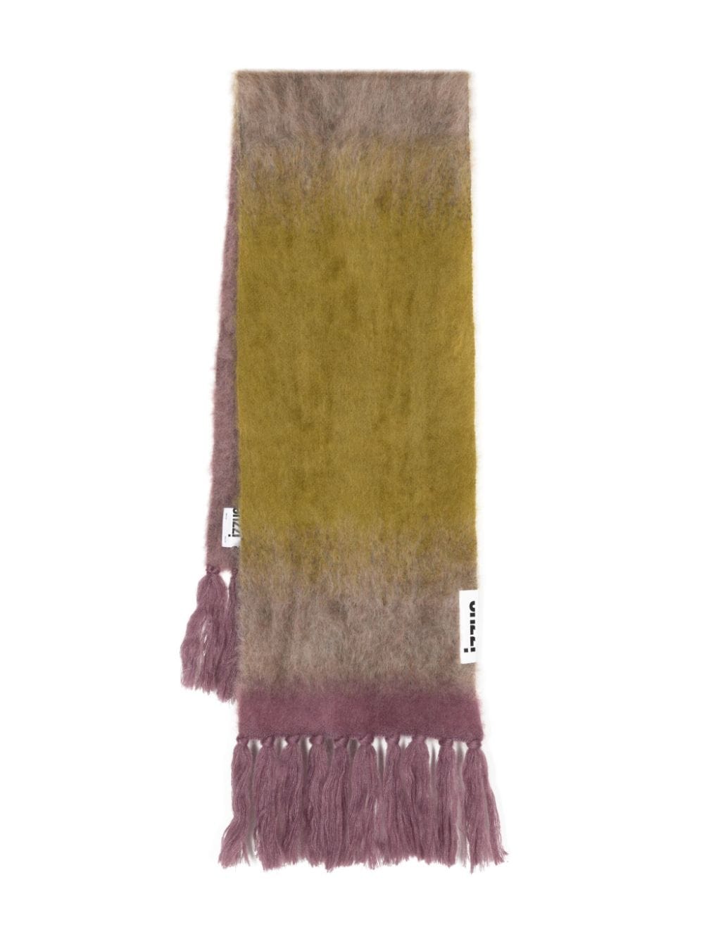 izzue ombré-effect fringed scarf - Purple von izzue