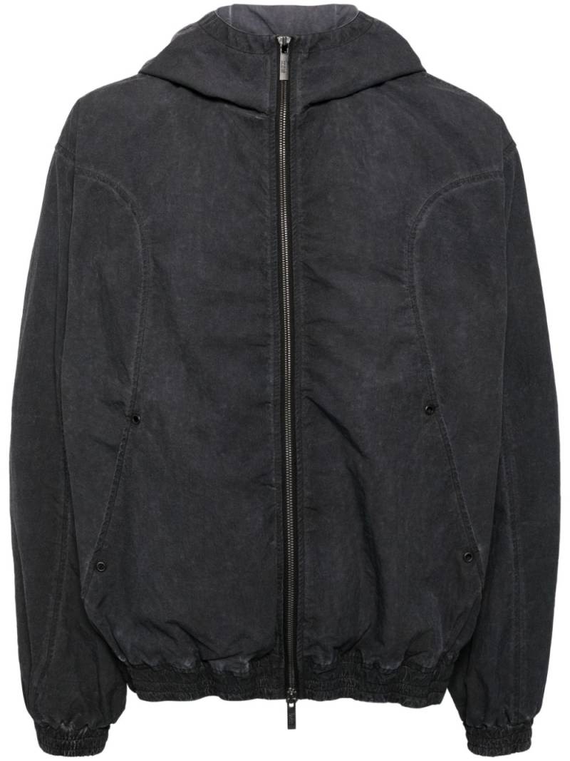 izzue panelled hooded jacket - Black von izzue