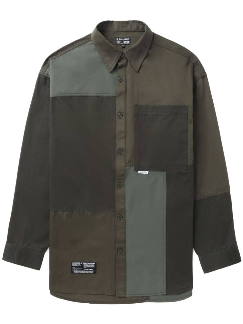 izzue patchwork cotton shirt - Green von izzue