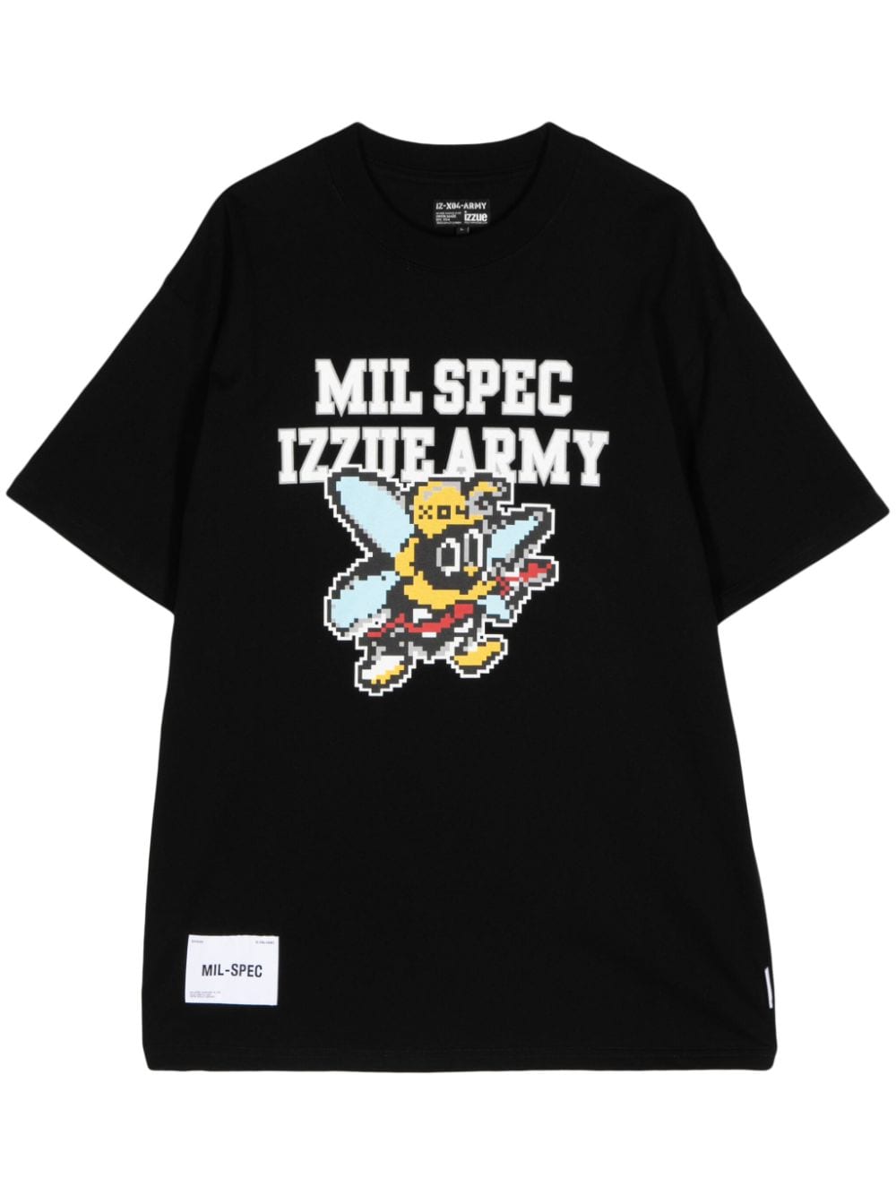 izzue pixelated-print cotton T-shirt - Black von izzue