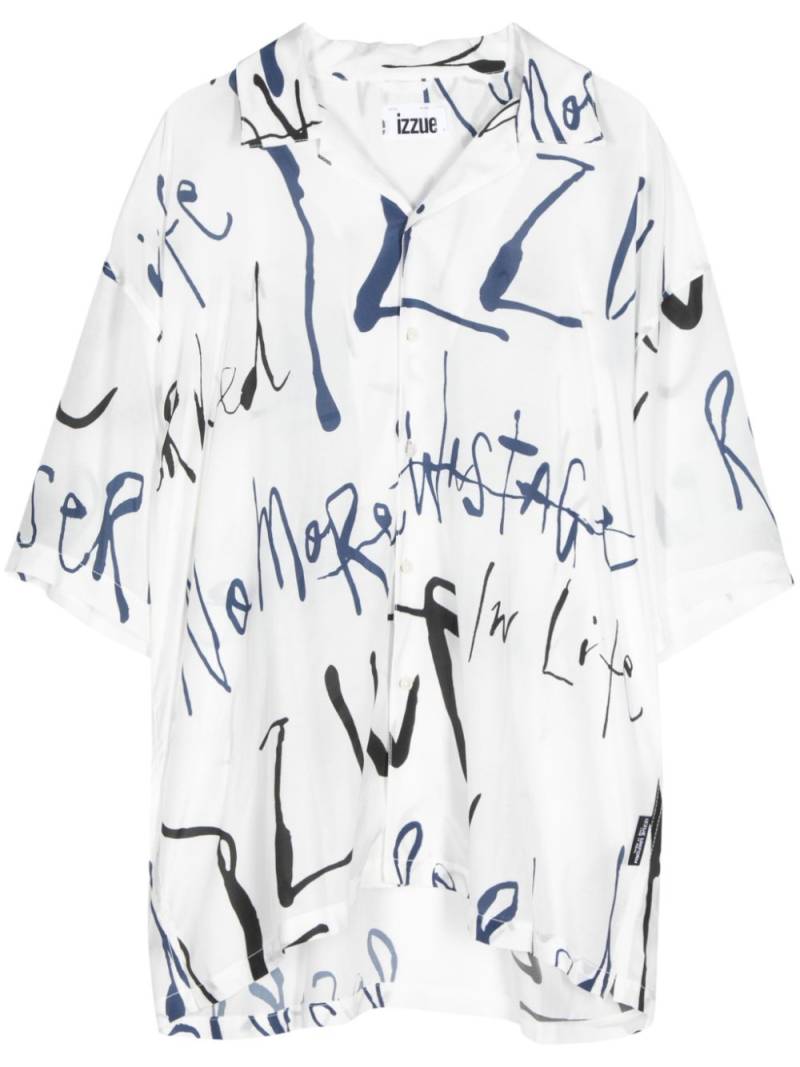 izzue short-sleeve abstract-pattern shirt - White von izzue