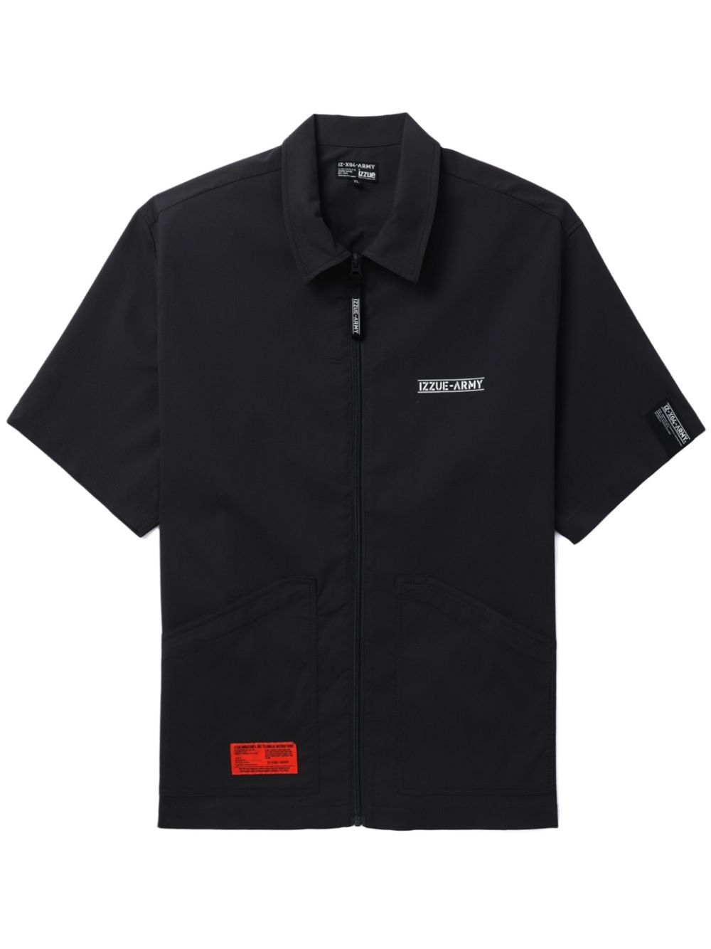 izzue short-sleeve zipped shirt - Black von izzue