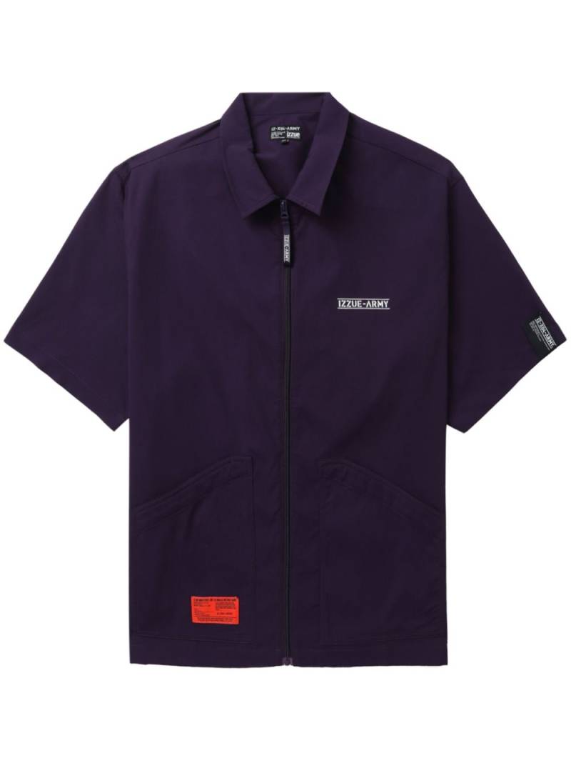 izzue short-sleeve zipped shirt - Purple von izzue