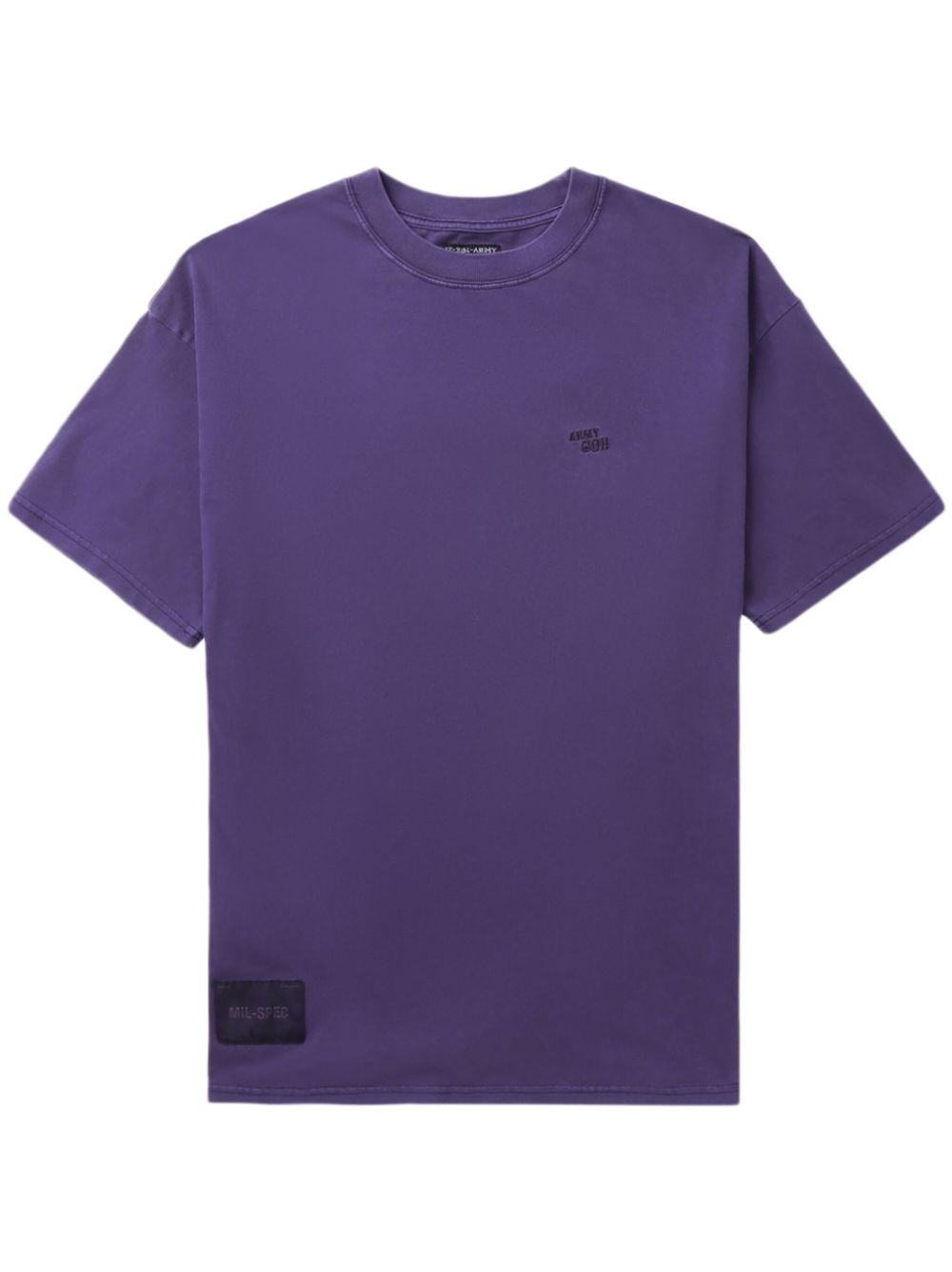 izzue slogan-embroidered cotton T-shirt - Purple von izzue