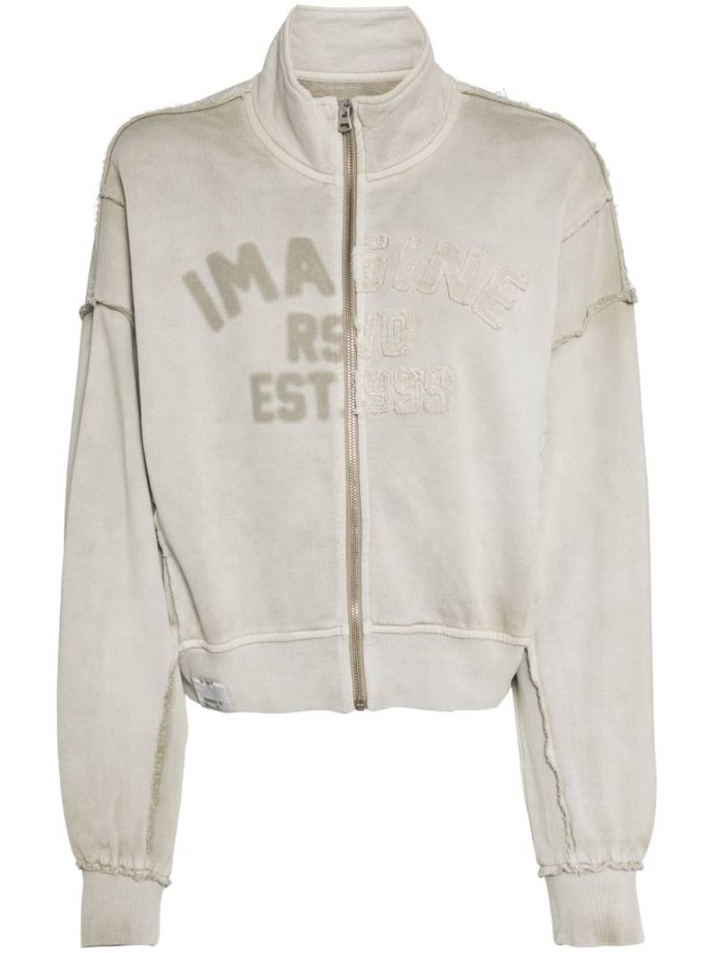 izzue slogan hooded jacket - Grey von izzue