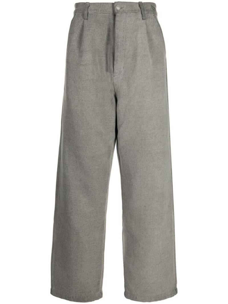 izzue straight-leg box-pleat trousers - Grey von izzue