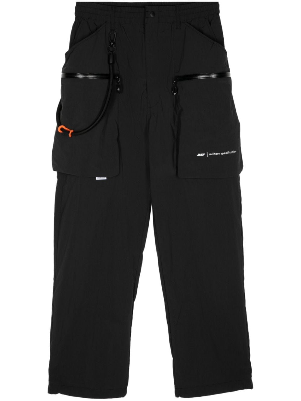 izzue straight-leg cotton cargo trousers - Black von izzue