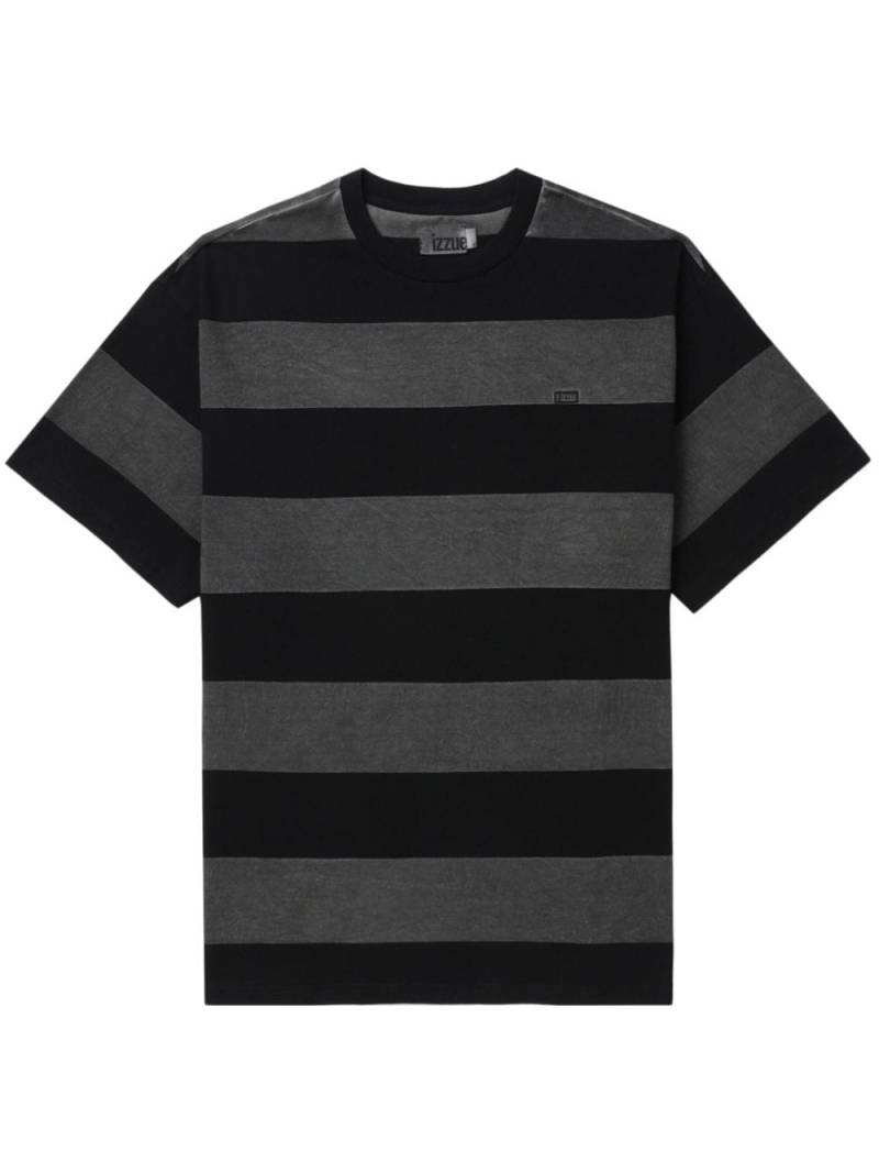izzue striped cotton T-shirt - Grey von izzue