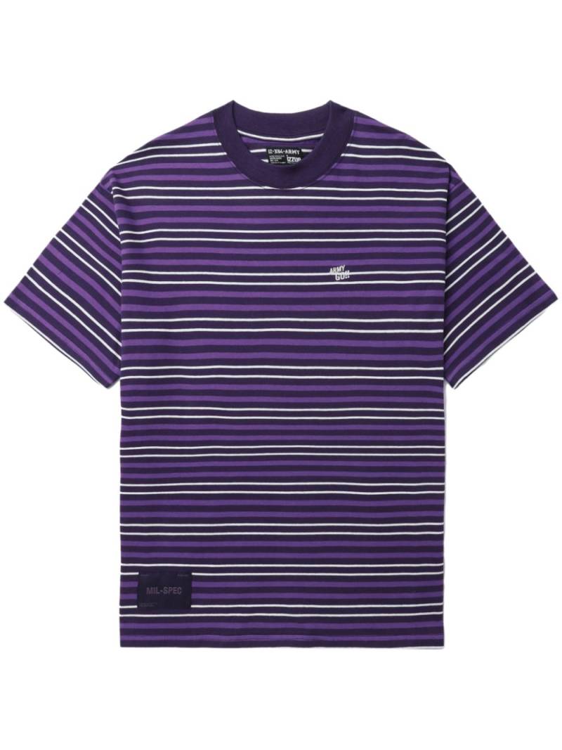 izzue striped cotton T-shirt - Purple von izzue