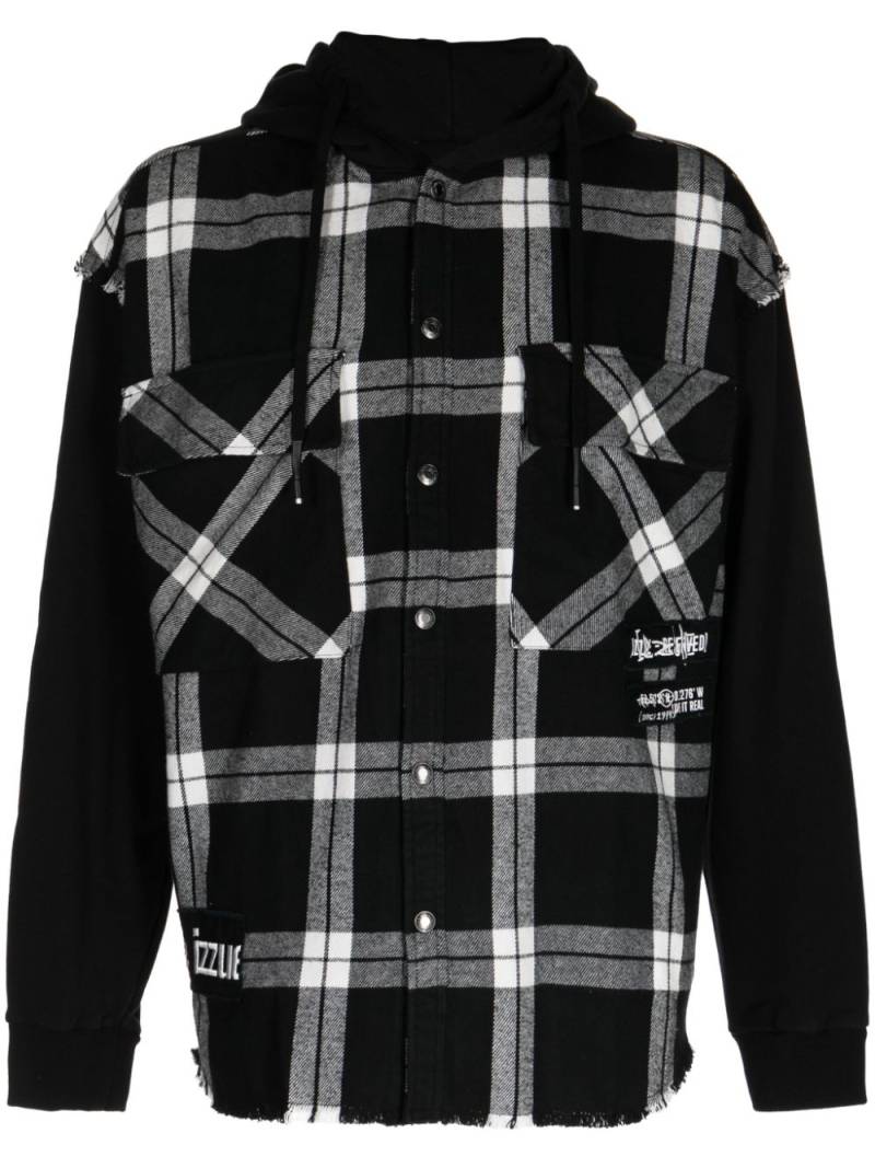 izzue tartan-print cotton shirt - Black von izzue