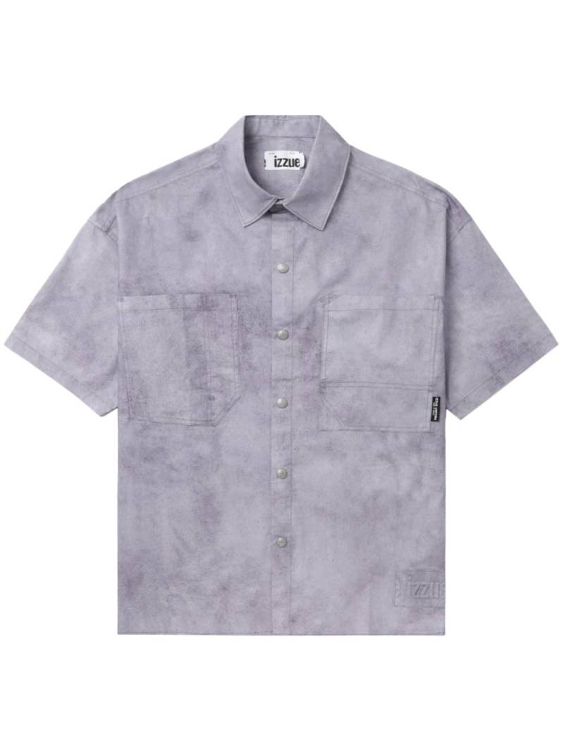 izzue tie-dye logo-print shirt - Purple von izzue