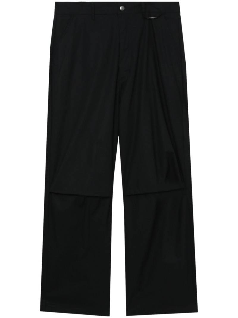 izzue tonal stitching wide-leg trousers - Black von izzue