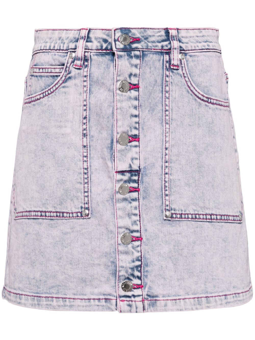 izzue washed denim skirt - Pink von izzue