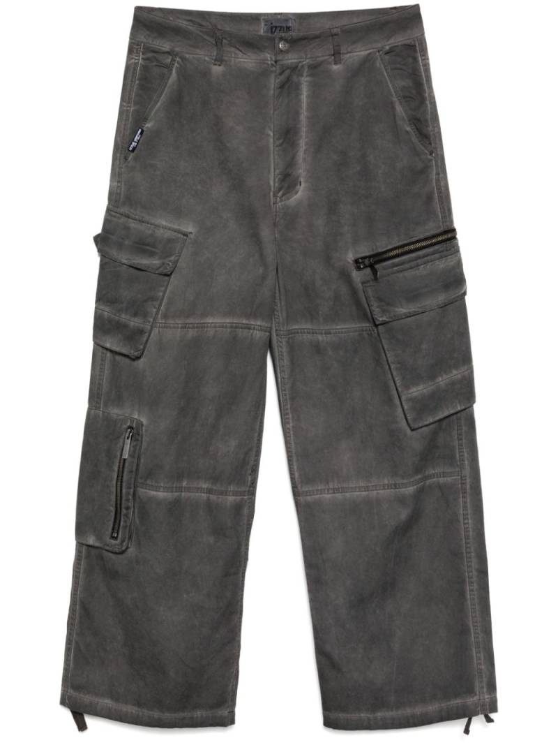 izzue wide-leg cargo trousers - Grey von izzue