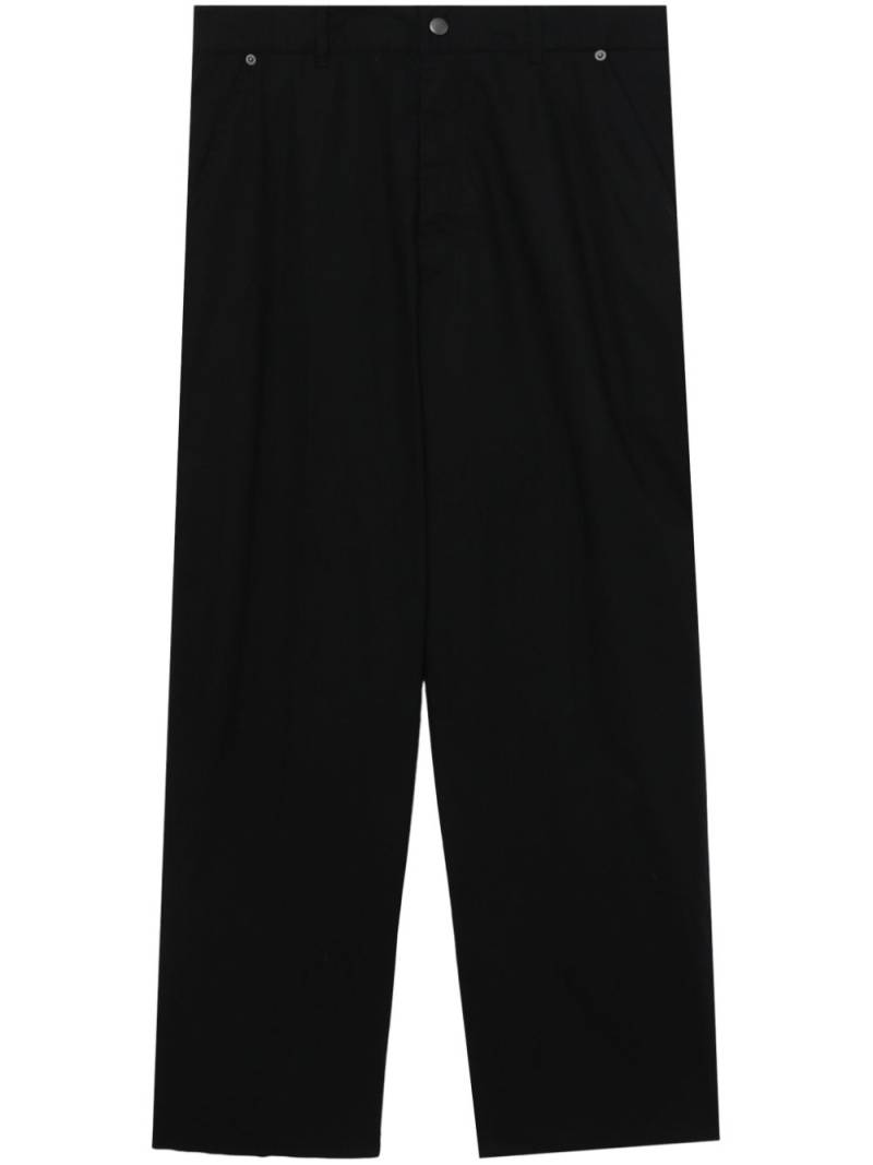 izzue wide-leg stretch-cotton trousers - Black von izzue