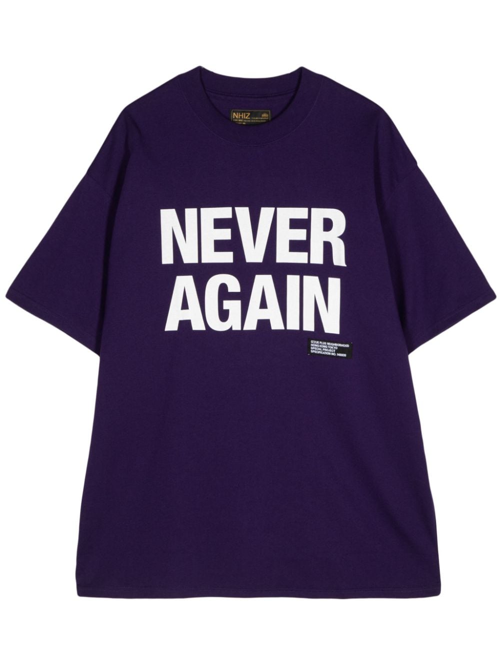 izzue x Neighborhood slogan-print T-shirt - Purple von izzue