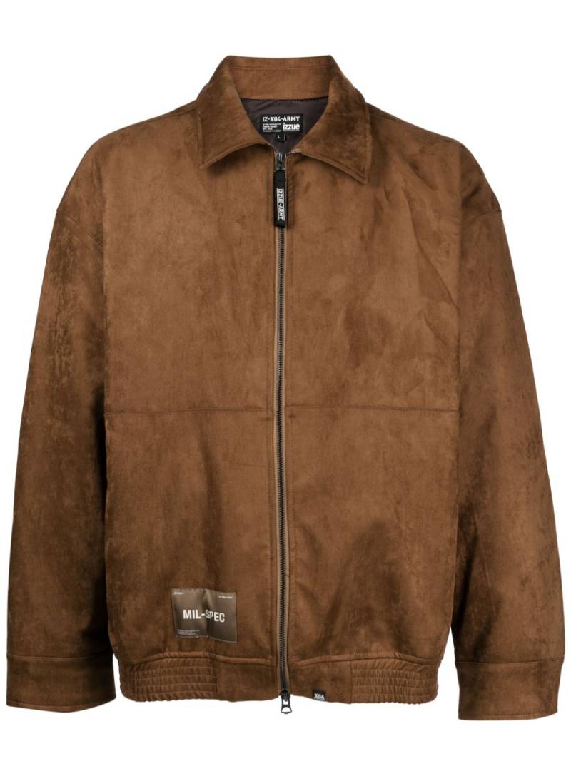 izzue zip-front coach jacket - Brown von izzue