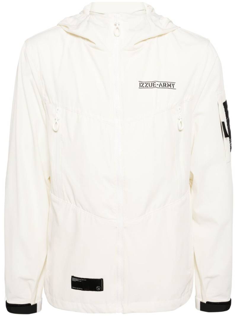 izzue zip-up hooded windbreaker - White von izzue