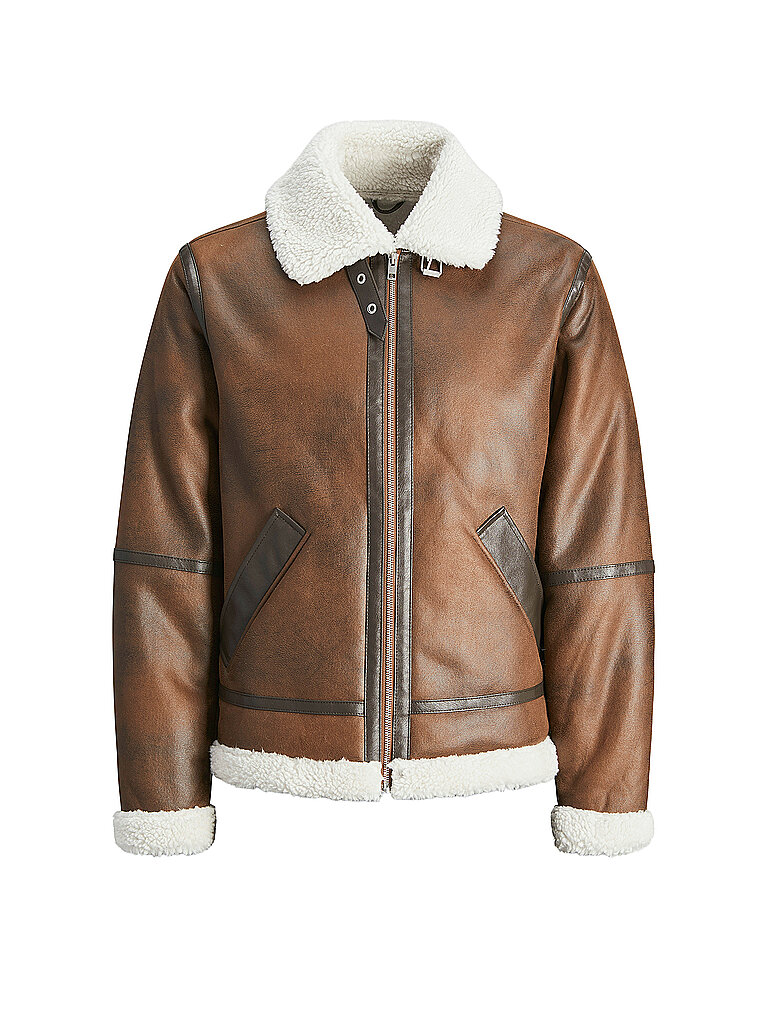 JACK & JONES Jacke in Shearling-Optik  JORCOLE braun | L von jack & jones