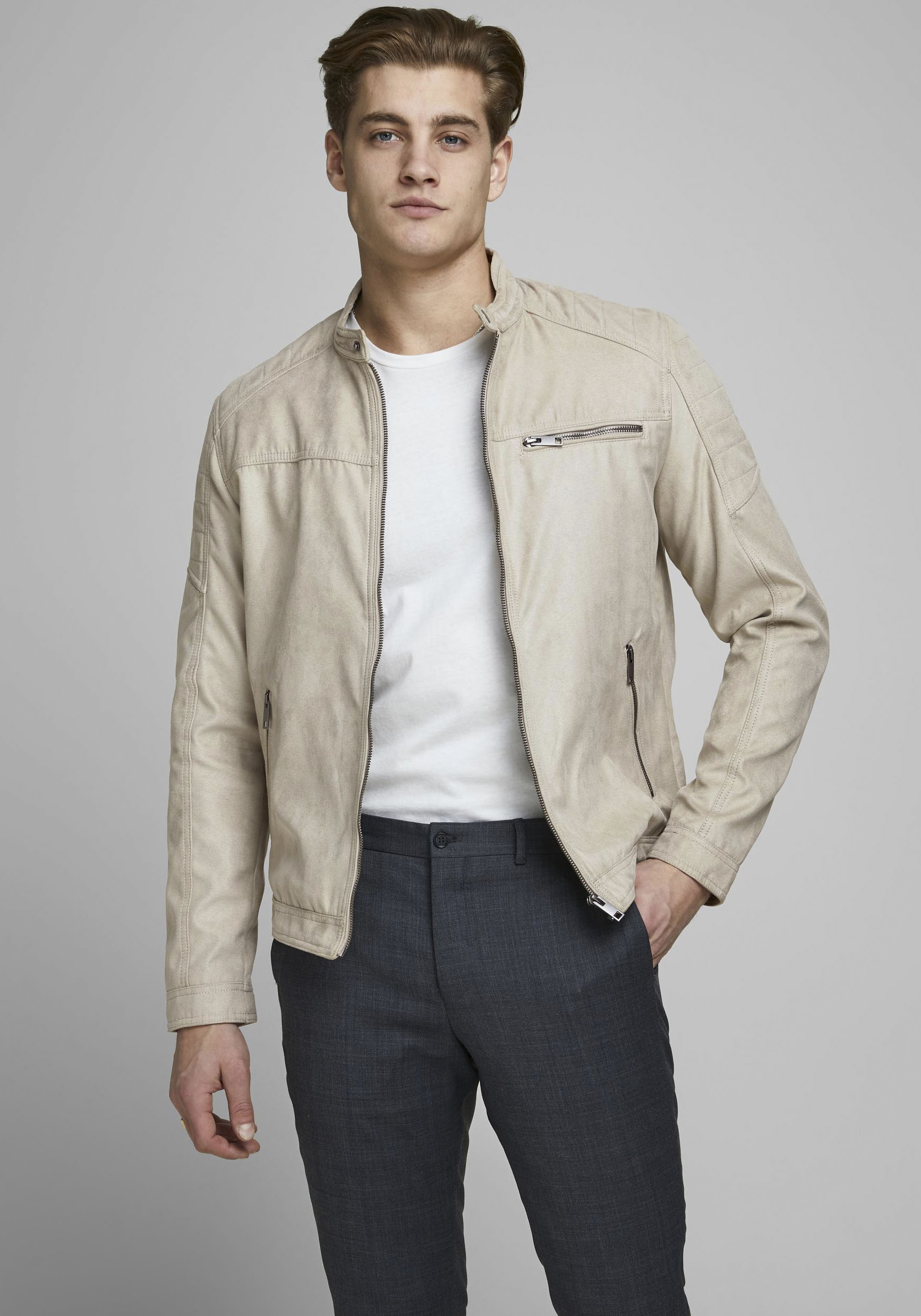 Jack & Jones Bikerjacke »ROCKY JACKET«, ohne Kapuze Jack & Jones Bikerjacke »ROCKY JACKET«, ohne Kapuze von jack & jones