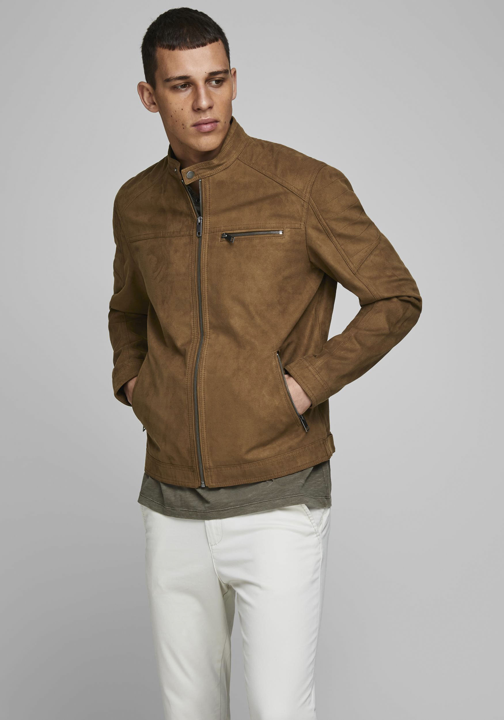 Jack & Jones Bikerjacke »ROCKY JACKET«, ohne Kapuze Jack & Jones Bikerjacke »ROCKY JACKET«, ohne Kapuze von jack & jones