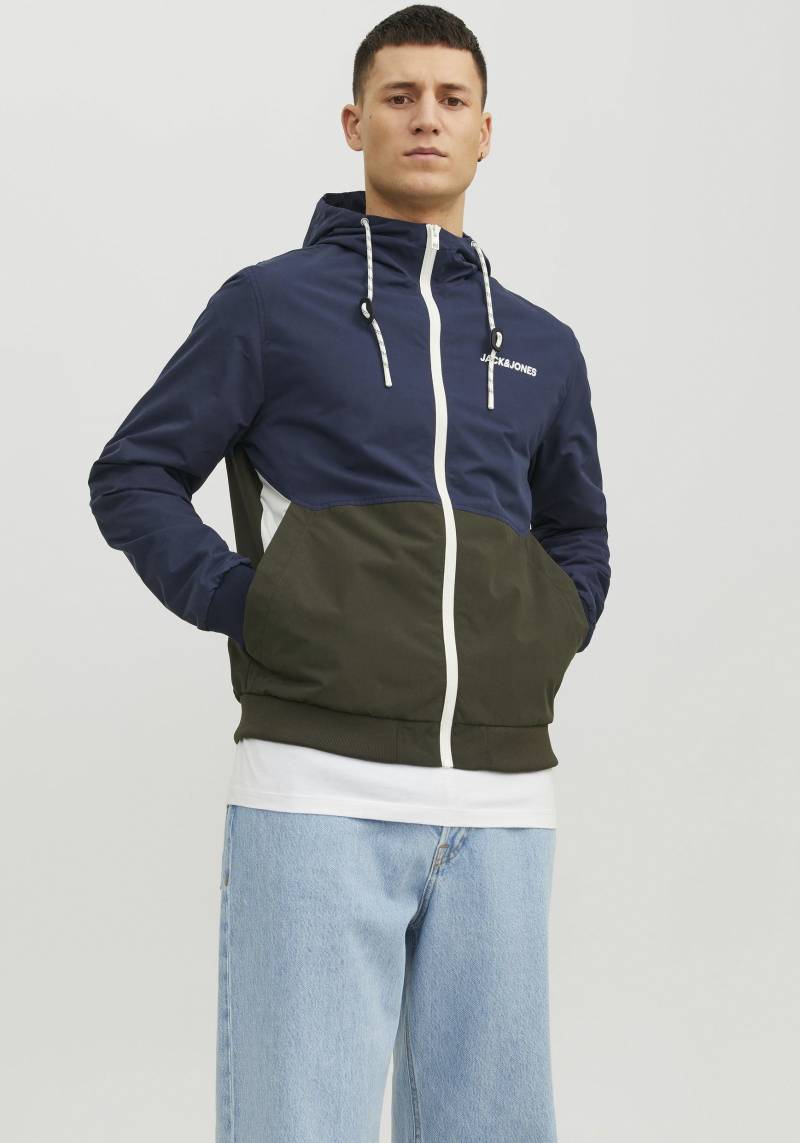 Jack & Jones Blouson »JJERUSH HOOD BOMBER NOOS«, mit Kapuze, mit Logo Schriftzug von jack & jones