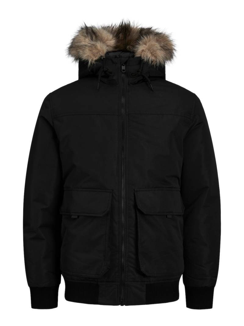 Jack & Jones Bomberjacke »JJCONSTRUCT FAUX FUR BOMBER«, mit Kapuze, Kapuze mit abnehmbarem Kunstfell-Rand von jack & jones