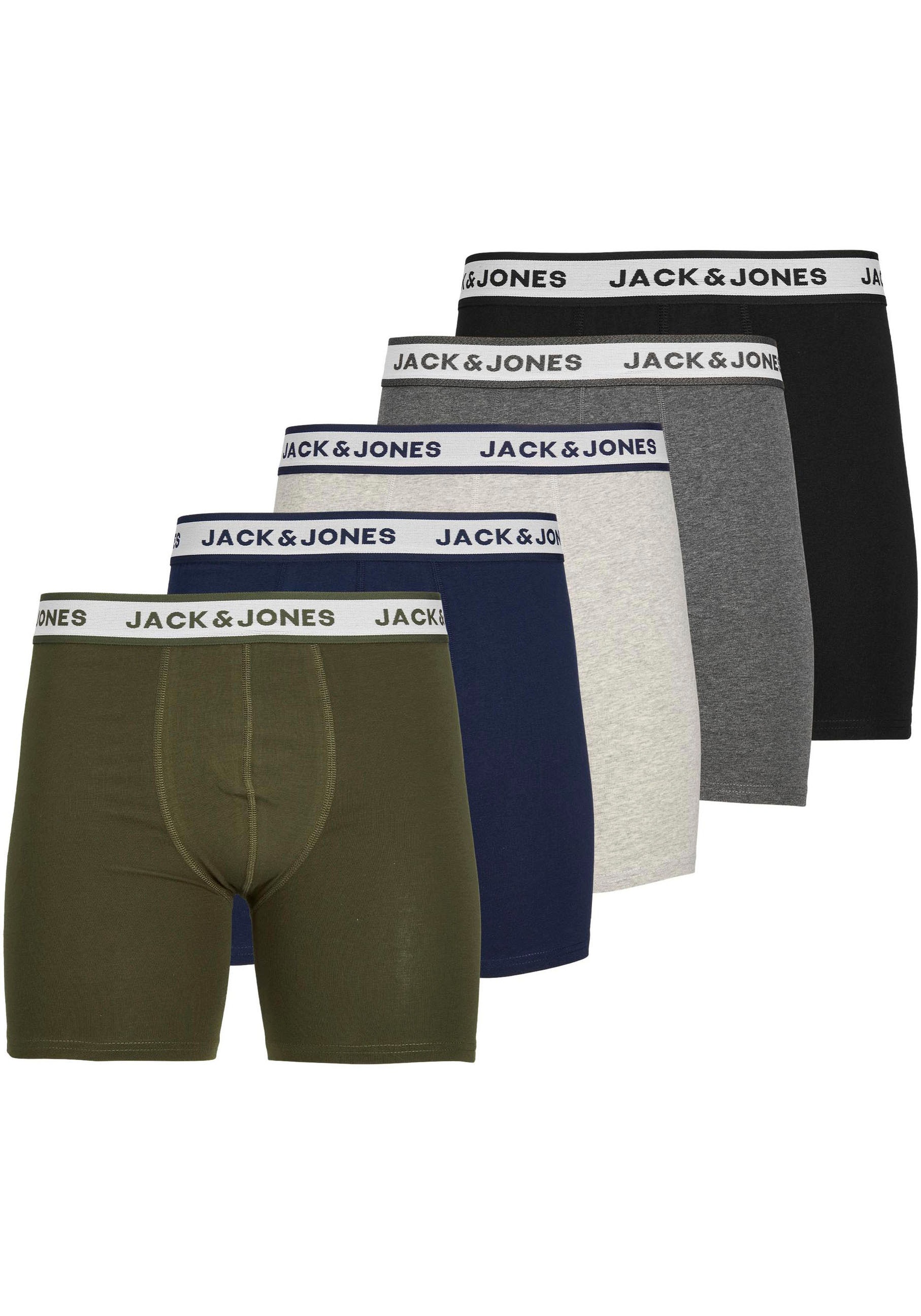 Jack & Jones Boxershorts »JJ JACSOLID BOXER BRIEFS 5 P«, (Packung, 5 St.) von jack & jones