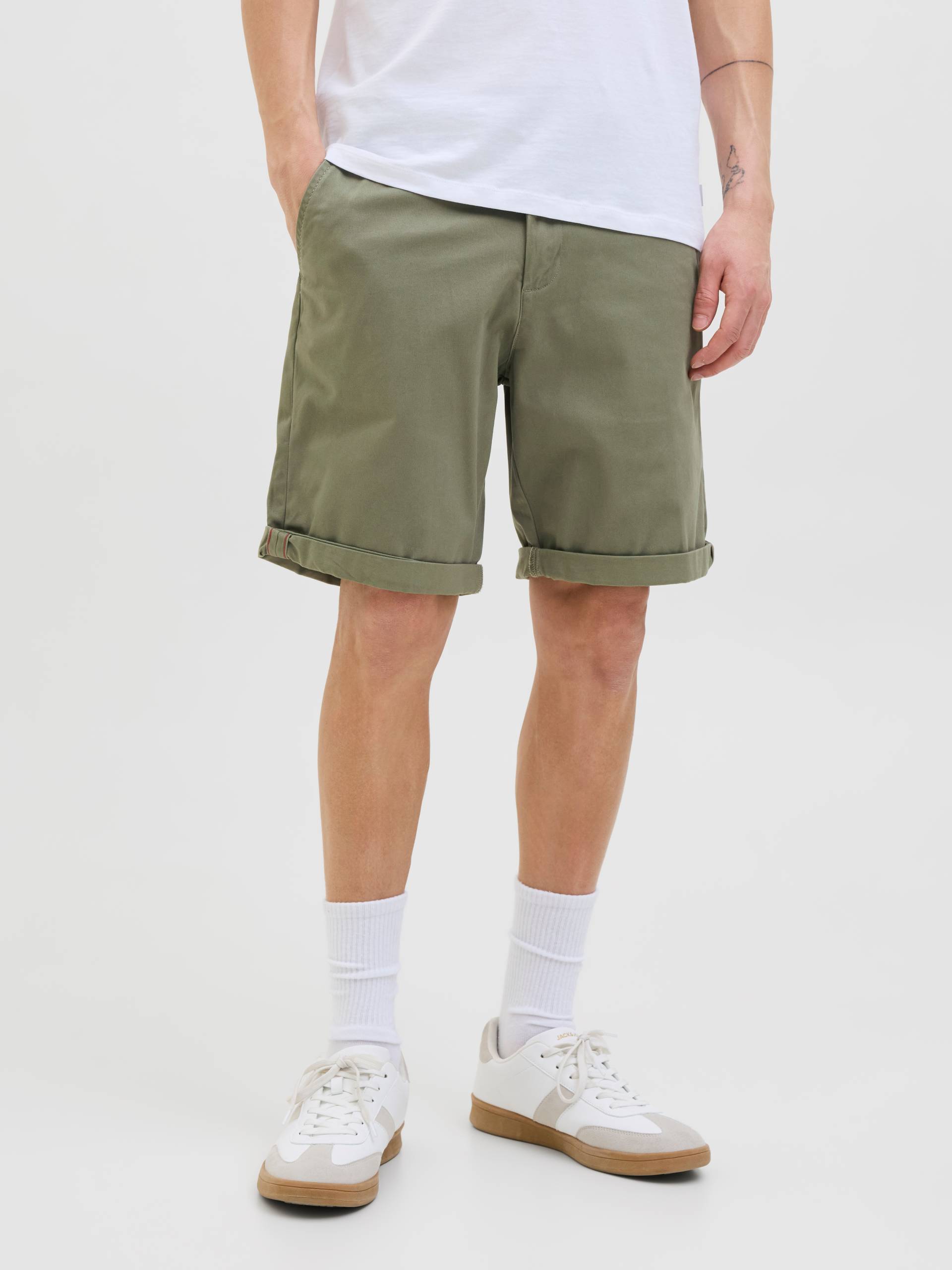 Jack & Jones Chinoshorts »JPSTBOWIE JJSHORTS S«, mit Aufschlag von jack & jones